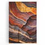 Vibrant stretched canvas artwork depicting dramatic cliffs and expansive landscapes, showcasing rich colors and intricate textures, perfect for enhancing home decor.