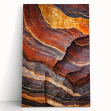 Stretched canvas artwork depicting a stunning coastal landscape with dramatic cliffs and vibrant blue ocean waves, perfect for adding a serene touch to any home decor.