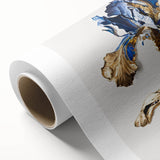 Elegant Blue & Gold Floral Living Room Wall Art – Modern Canvas