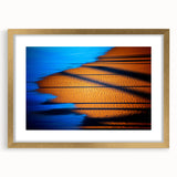 Abstract Blue & Gold Corporate Canvas - Coastal Office Wall Art