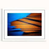 Abstract Blue & Gold Corporate Canvas - Coastal Office Wall Art
