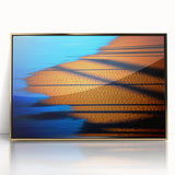 Abstract Blue & Gold Corporate Canvas - Coastal Office Wall Art