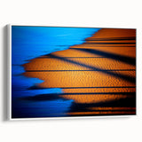 Abstract Blue & Gold Corporate Canvas - Coastal Office Wall Art