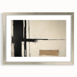 Abstract geometric frame with a silver mat, showcasing a modern design, ideal for contemporary home decor. Perfect for displaying artwork or photos.