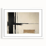 Abstract geometric frame featuring a modern white mat and a sleek design, ideal for displaying artwork or photographs, enhancing contemporary decor. The frame showcases clean lines and a minimalistic aesthetic, perfect for adding a sophisticated touch to any room.