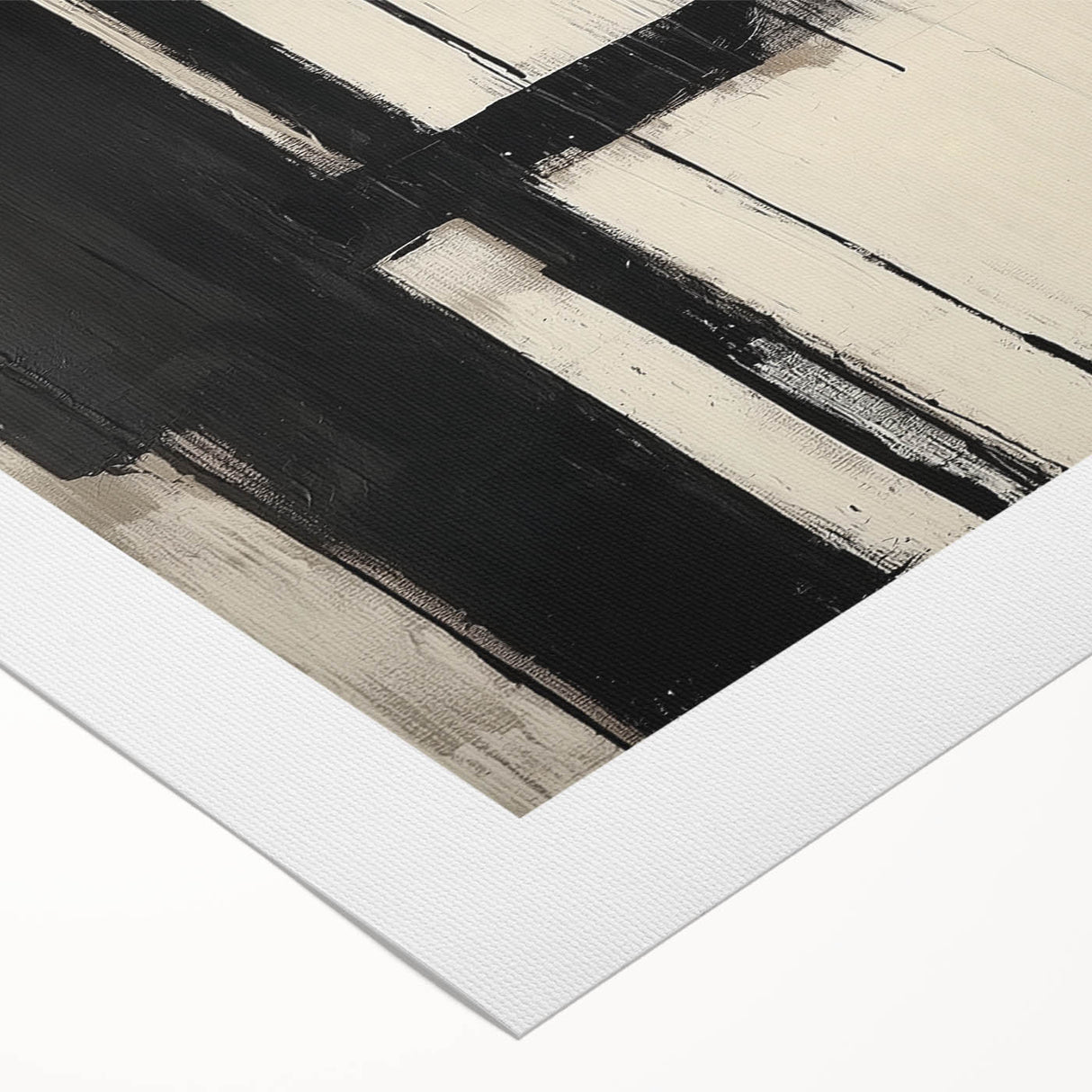 Abstract geometric rolled canvas artwork showcasing vibrant colors and intricate shapes, ideal for modern home decor, packaged securely in a protective tube.