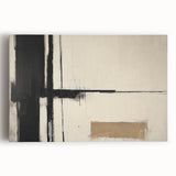 Abstract geometric stretched canvas artwork showcasing bold colors and dynamic shapes, perfect for modern home decor. Ideal for adding a contemporary touch to any space.