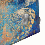 Close-up of vibrant acrylic glass artwork displaying a colorful animal design, featuring intricate details and a glossy finish, perfect for home decor or gifting.