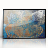 Framed acrylic artwork showcasing a vibrant design of various animals on a black background, perfect for modern home decor and animal lovers.