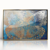 Framed acrylic wall art featuring a vibrant design of various animals in gold tones, showcasing intricate details and a modern aesthetic, perfect for home decor.