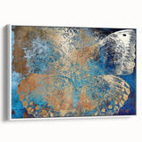 Framed canvas showcasing a colorful animal design with intricate details, set against a white background, ideal for modern home decor. Perfect for animal lovers.