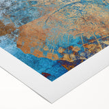 Rolled canvas showcasing a vibrant, colorful illustration of various animals in a whimsical style, designed for wall decor, packaged in a protective cardboard tube.