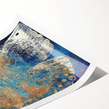 Rolled canvas print showcasing a vibrant and whimsical animal design featuring various colorful creatures, ideal for children's decor, securely packaged in a protective tube for safe shipping.