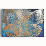 Stretched canvas artwork showcasing a vibrant, colorful design of various animals in a whimsical style, perfect for home decor or children's rooms, featuring intricate details and a lively aesthetic.