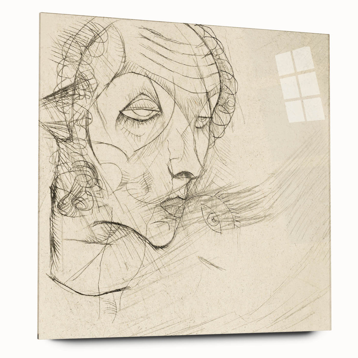 Modern Art Deco Wall Art – Abstract 1920s Inspired Sketch Portrait