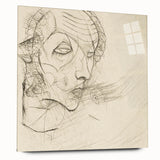 Modern Art Deco Wall Art – Abstract 1920s Inspired Sketch Portrait