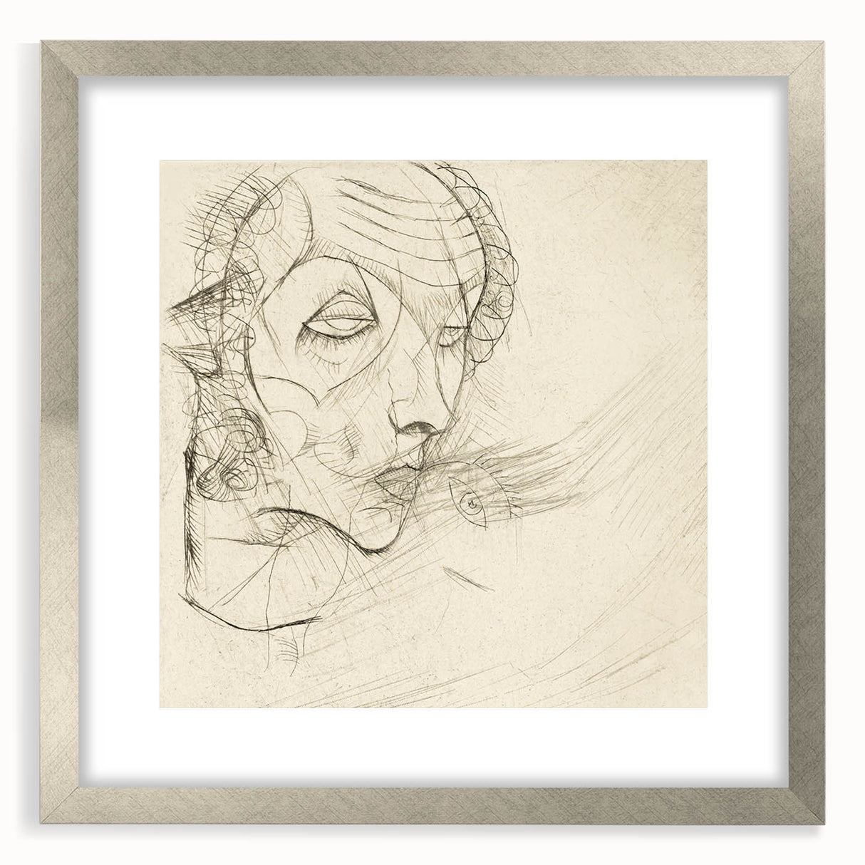Modern Art Deco Wall Art – Abstract 1920s Inspired Sketch Portrait