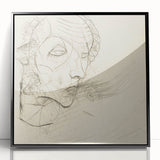 Modern Art Deco Wall Art – Abstract 1920s Inspired Sketch Portrait