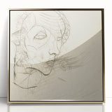 Modern Art Deco Wall Art – Abstract 1920s Inspired Sketch Portrait