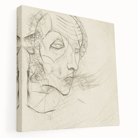 Modern Art Deco Wall Art – Abstract 1920s Inspired Sketch Portrait