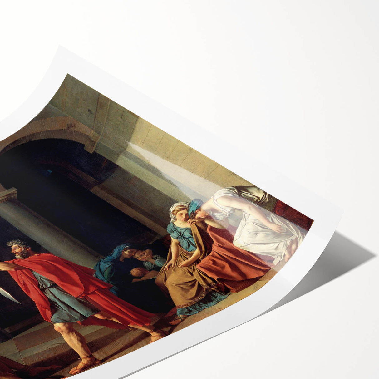 Neoclassical Art Print of The Oath of the Horatii by David - Historic Decor