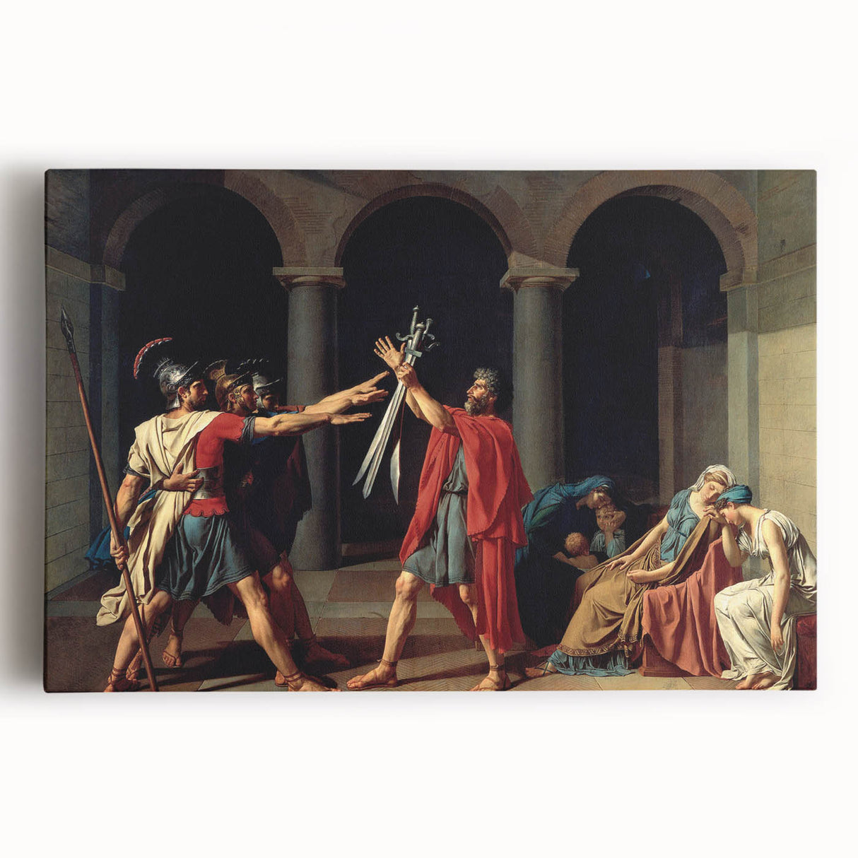 Neoclassical Art Print of The Oath of the Horatii by David - Historic Decor