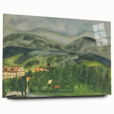 Serene Expressionist Landscape - Lush Green Countryside Canvas Print