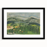 Serene Expressionist Landscape - Lush Green Countryside Canvas Print