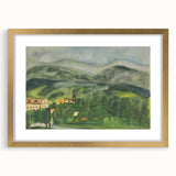 Serene Expressionist Landscape - Lush Green Countryside Canvas Print
