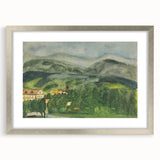 Serene Expressionist Landscape - Lush Green Countryside Canvas Print