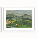 Serene Expressionist Landscape - Lush Green Countryside Canvas Print