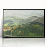 Serene Expressionist Landscape - Lush Green Countryside Canvas Print