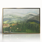 Serene Expressionist Landscape - Lush Green Countryside Canvas Print