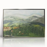 Serene Expressionist Landscape - Lush Green Countryside Canvas Print