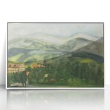 Serene Expressionist Landscape - Lush Green Countryside Canvas Print