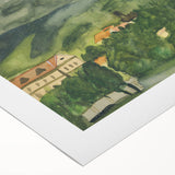 Serene Expressionist Landscape - Lush Green Countryside Canvas Print