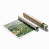 Serene Expressionist Landscape - Lush Green Countryside Canvas Print