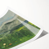 Serene Expressionist Landscape - Lush Green Countryside Canvas Print