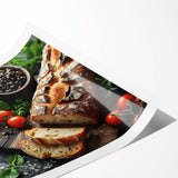 Extra large wall art featuring line art flowers in black on a white background, ideal for large living room decor.