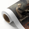 Spooky Wall Art - Skeleton Pianist in Gothic Music Hall