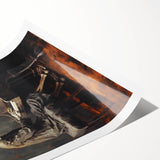 Spooky Wall Art - Skeleton Pianist in Gothic Music Hall