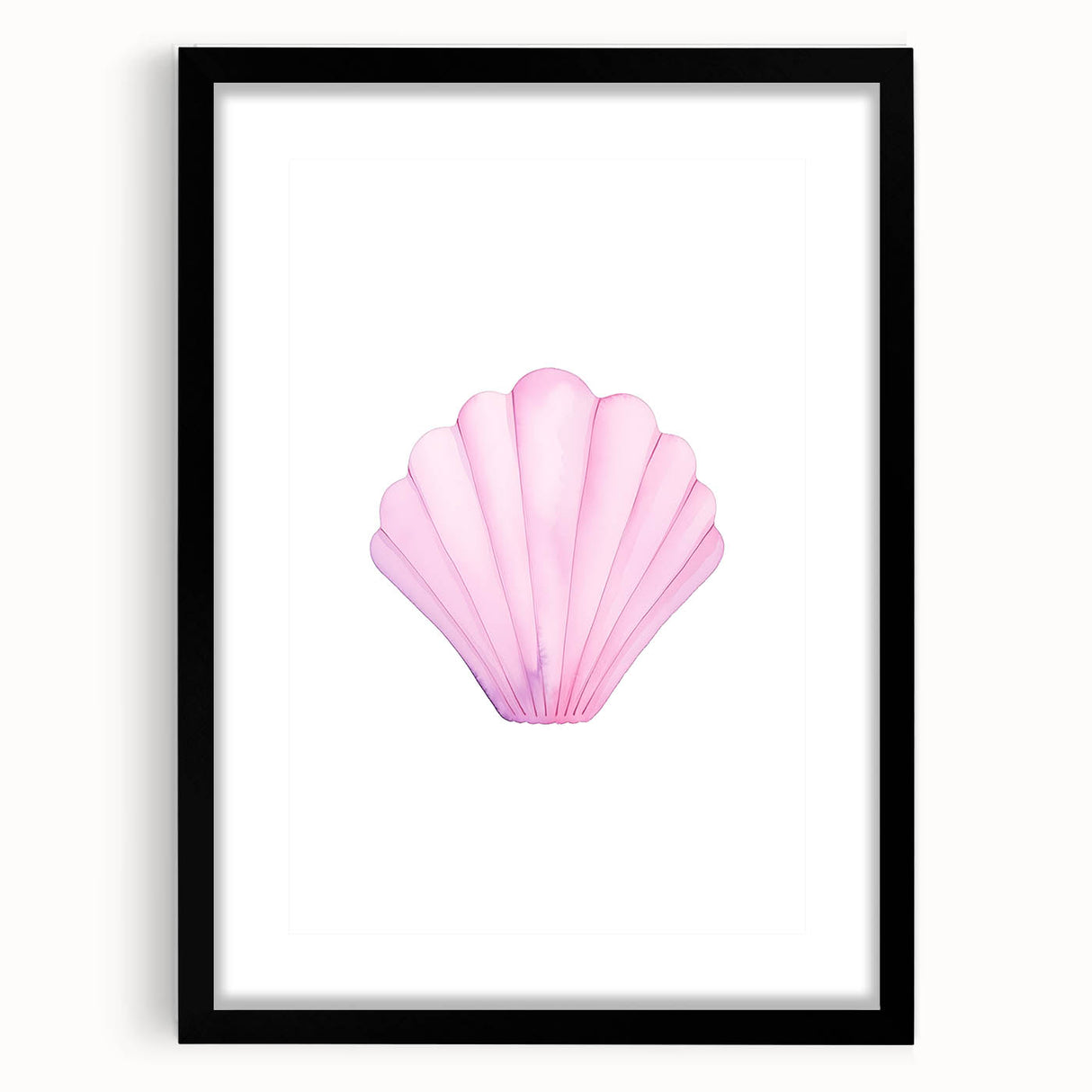 Girls Room Wall Art – Watercolor Seashell Nursery Decor Print