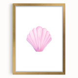 Girls Room Wall Art – Watercolor Seashell Nursery Decor Print