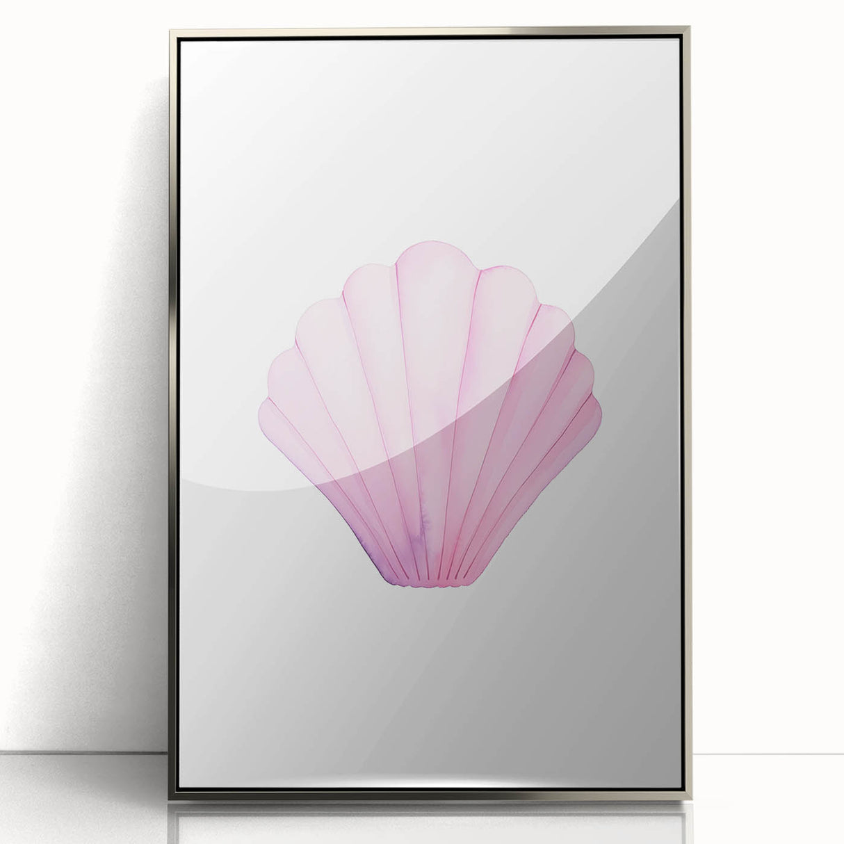 Girls Room Wall Art – Watercolor Seashell Nursery Decor Print