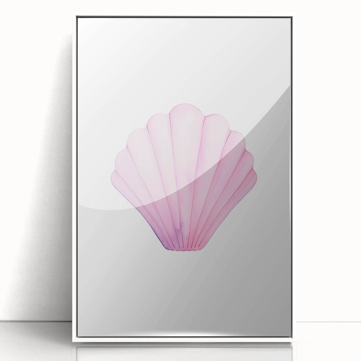 Girls Room Wall Art – Watercolor Seashell Nursery Decor Print