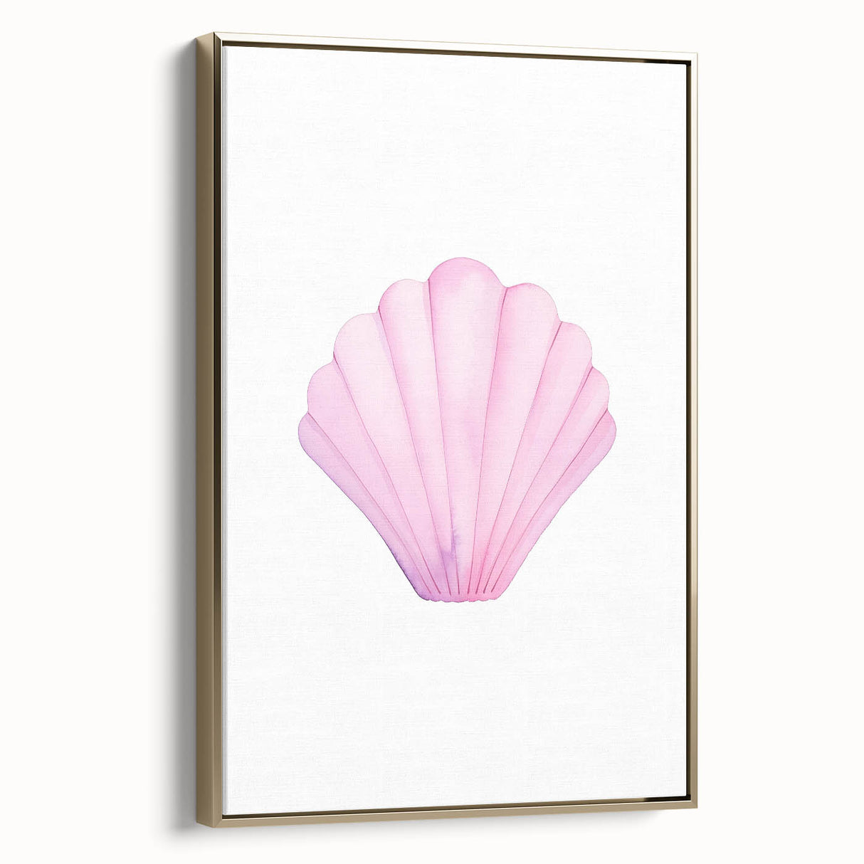Girls Room Wall Art – Watercolor Seashell Nursery Decor Print
