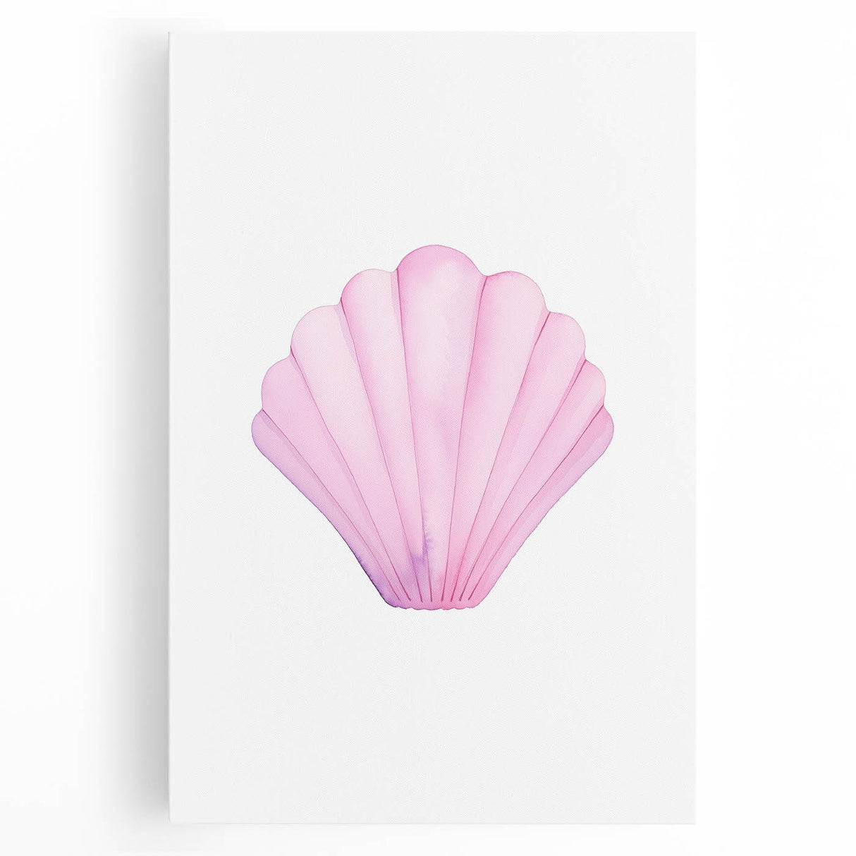 Girls Room Wall Art – Watercolor Seashell Nursery Decor Print