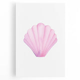 Girls Room Wall Art – Watercolor Seashell Nursery Decor Print