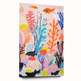 Kids Room Wall Art - Vibrant Ocean Coral & Fish Nursery Print