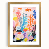 Kids Room Wall Art - Vibrant Ocean Coral & Fish Nursery Print